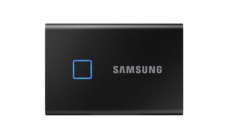 Samsung MU-PC1T0K/WW Portable SSD T7 Touch 1TB External Storage - Black (Front)
