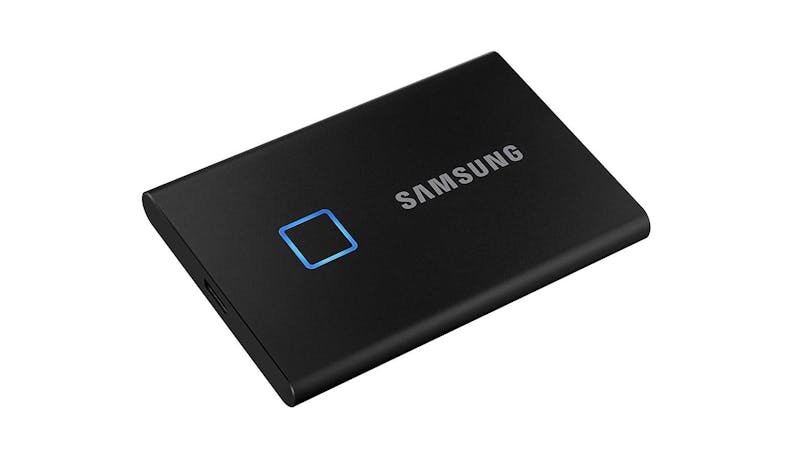 Samsung MU-PC2T0K/WW Portable SSD T7 Touch 2TB External Storage - Black (side)