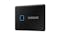 Samsung MU-PC500K/WW Portable SSD T7 Touch 500GB External Storage - Black (facing left)