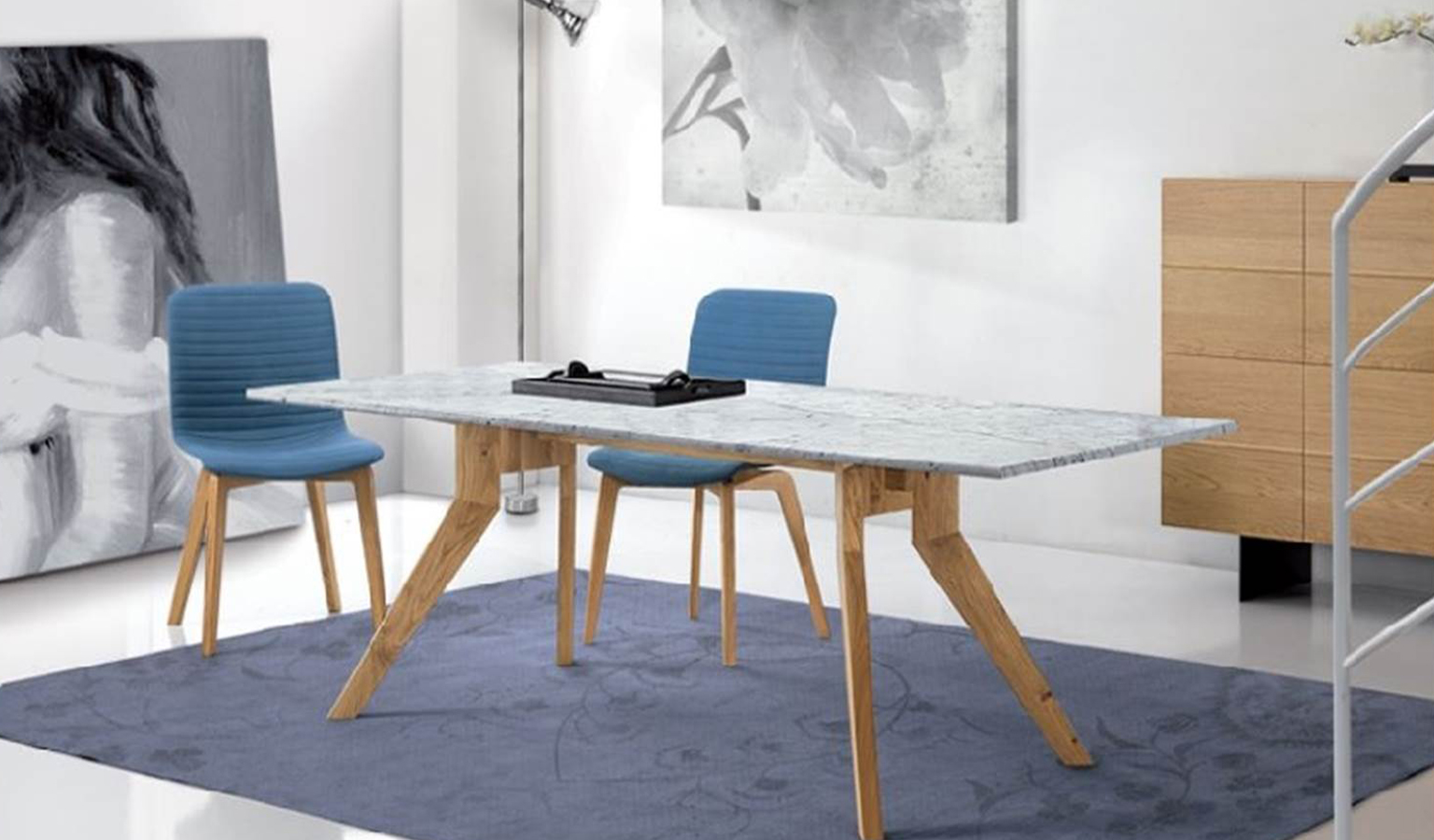 Delta Italian Marble Dining Table - 200cm Width