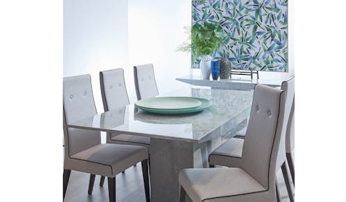 Elba Italian Carrara Marble Dining Table