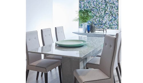 Elba Italian Carrara Marble Dining Table