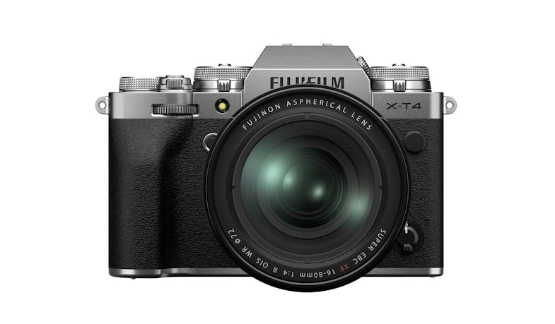 Fujifilm X-T4 Mirrorless Digital Camera with 16-80mm Lens - Silver (Front)