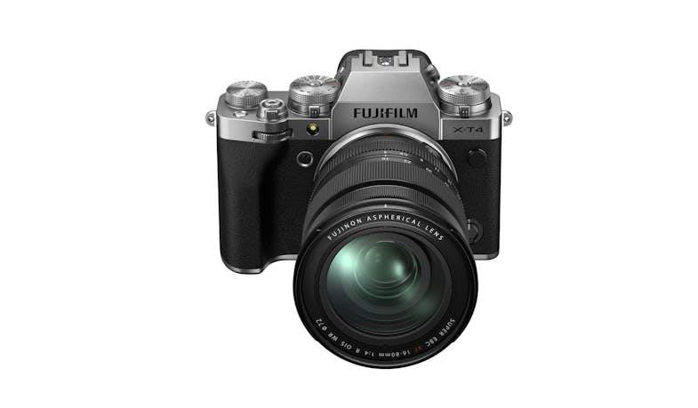 Fujifilm X-T4 Mirrorless Digital Camera with 16-80mm Lens - Silver (Front Lens)