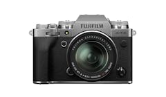 Fujifilm X-T4 Mirrorless Camera with 18-55mm Lens - Silver - Front