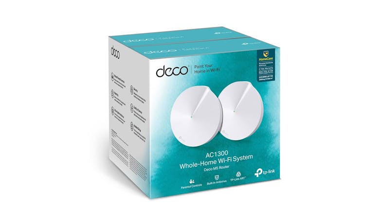 TP-Link Deco M5 AC1300 Dual-Band Whole Home Wi-Fi System (2 Packs) - package