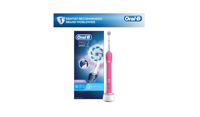 Oral-B Pro2 2000 D501.513.2 Electric Toothbrush Powered by Braun - Pink