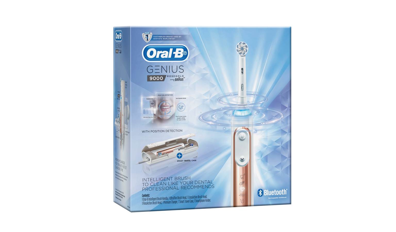 Oral-B Genius 9000 D701.535.6XC Rechargeable Electric Toothbrush Powered by  Braun - Rose Gold | Harvey Norman Singapore