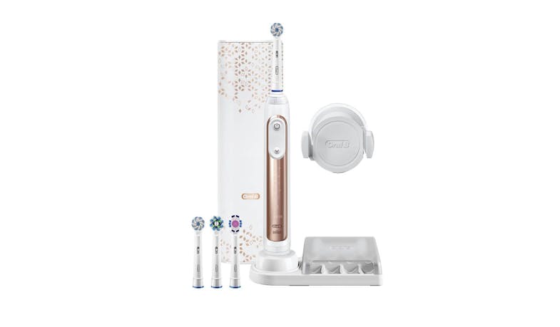 Oral-B Genius 9000 D701.535.6XC Rechargeable Electric Toothbrush Powered by Braun - Rose Gold (Set)