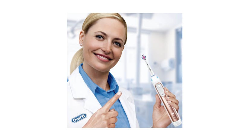 Oral-B Genius 9000 D701.535.6XC Rechargeable Electric Toothbrush Powered by Braun - Rose Gold