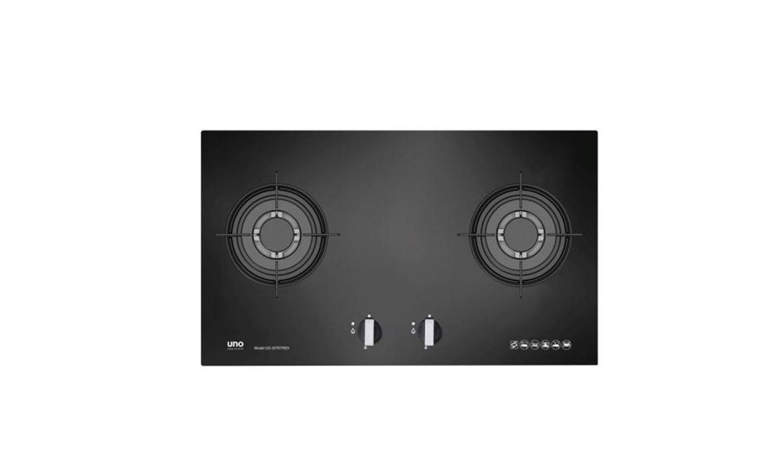 Uno UG2076TRSV 70cm 2-Burner Glass Hob
