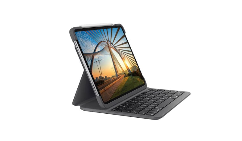Logitech Slim Folio Pro (920-009722) iPad Pro 11-inch and 12.9-inch Backlit Keyboard Case