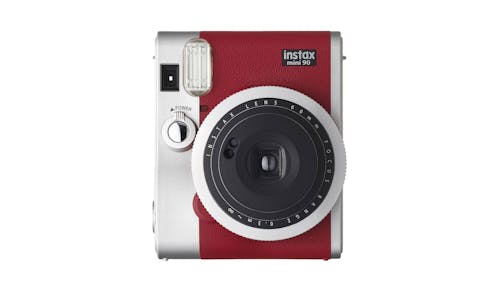 Fujifilm Instax Mini 90 Instant Camera Combo Kit - Red - Front