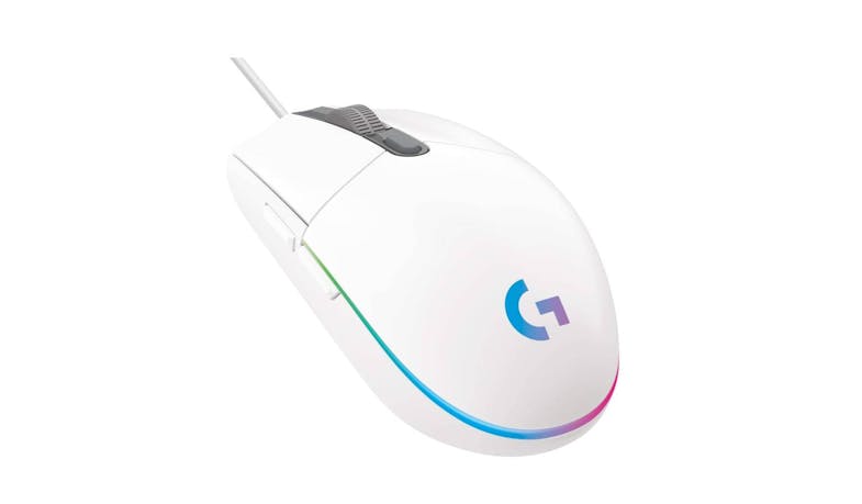 Logitech G203 LightSync Wired Gaming Mouse - White - Alt Angle