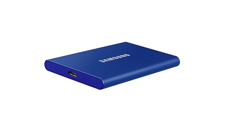 Samsung MU-PC500H/WW Portable SSD T7 500GB - Indigo Blue - Alt Angle