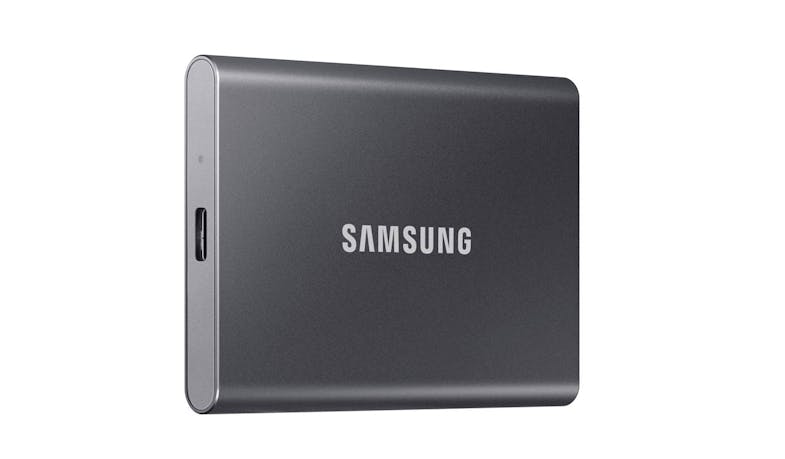 Samsung MU-PC500T/WW Portable SSD T7 500GB - Titan Gray - facing right