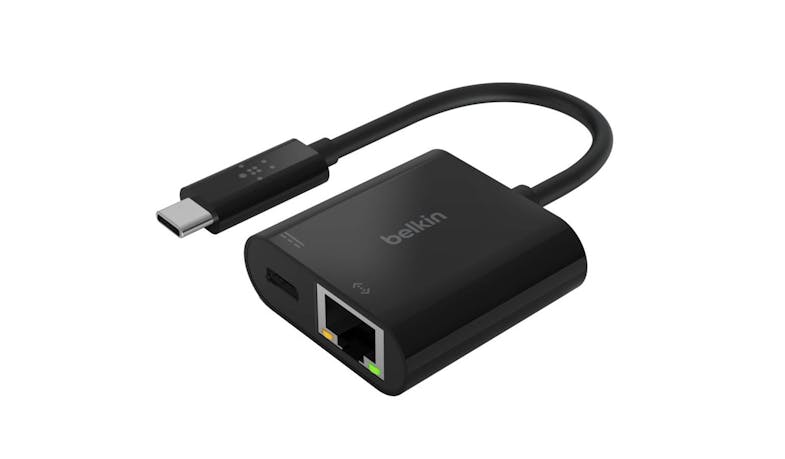 Belkin INC001btBK USB-C to Ethernet + Charge Adapter - Main