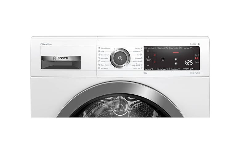 Bosch WTX87MH0SG 9kg Heat Pump Tumble Dryer - Panel