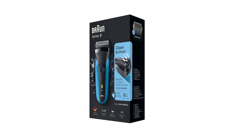 Braun Series 3 Shave&Style 310BT Wet & Dry Shaver - Black/Blue - Package