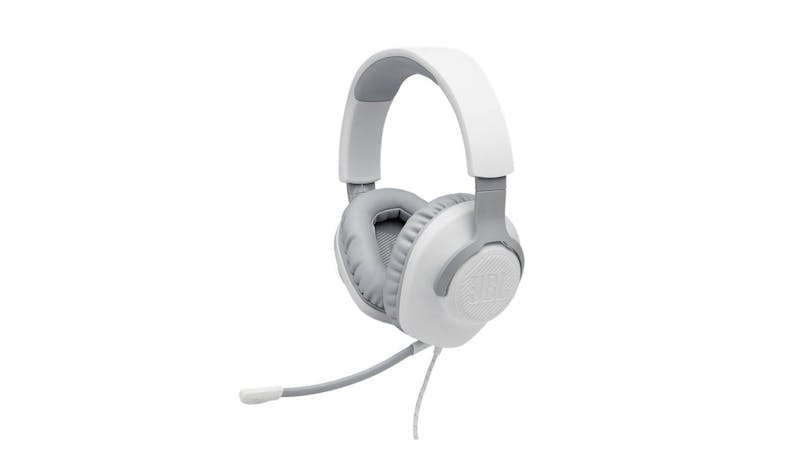 JBL Quantum 100 Wired Over-Ear Gaming Headset - White - Main