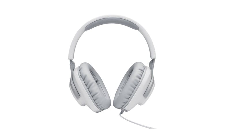 JBL Quantum 100 Wired Over-Ear Gaming Headset - White - Front