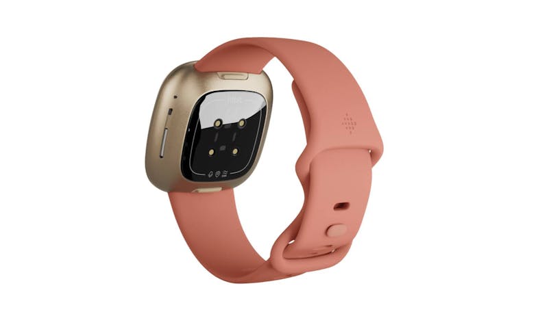 Fitbit FB511GLPK Versa 3 Soft Gold Aluminium Smart Watch - Pink Clay - Back