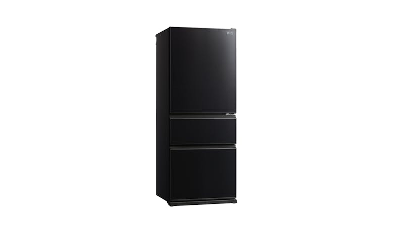 Mitsubishi MR-CGX56EP-GBK-P (Net 361L) 3-Door Bottom Freezer Refrigerator - Black