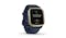 Garmin Venu Sq 0242682 (Music Edition) Light Gold Aluminum Smartwatch - Navy - facing right