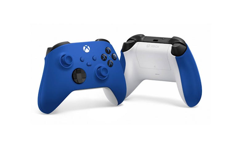 Xbox QAU-00003 Wireless Controller - Shock Blue - Front & Back