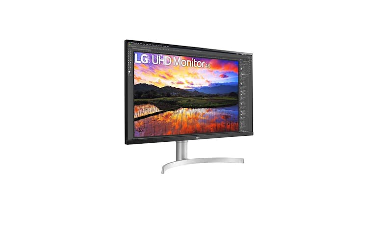 LG UltraFine 31.5 -inch UHD 4K HDR IPS Monitor (32UN650-W) - facing left