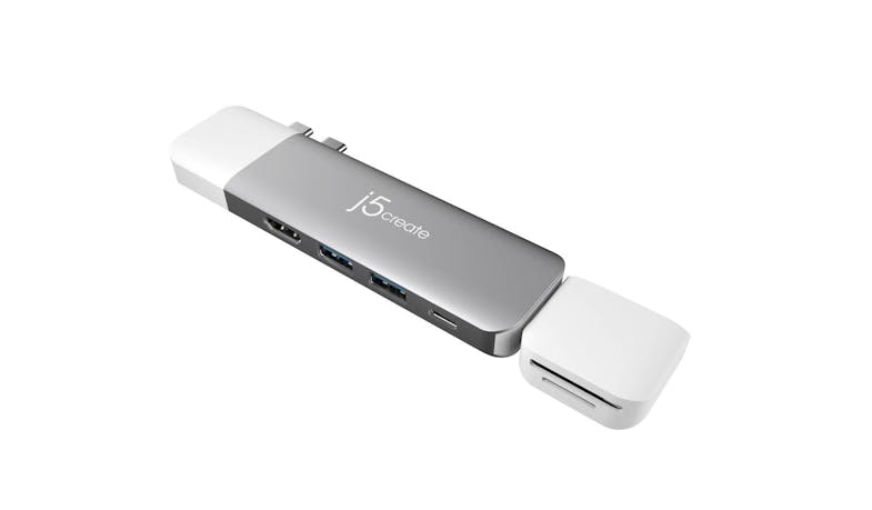 j5 Create JCD387 UltraDrive Kit USB-C Dual-Display 8-in-1 Modular Dock - alt angle