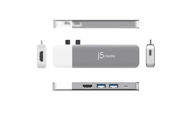 j5 Create JCD387 UltraDrive Kit USB-C Dual-Display 8-in-1 Modular Dock - sides