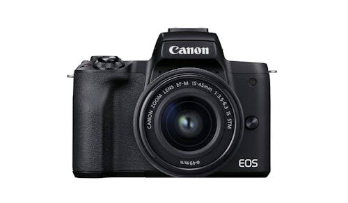 Canon EOS M50 Mark II Mirrorless Digital Camera with EFM15-45mm Lens - Black - Front
