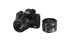 Canon EOS M50 Mark II Mirrorless Digital Camera with EFM15-45mm + EFM55-200mm Lenses - Main