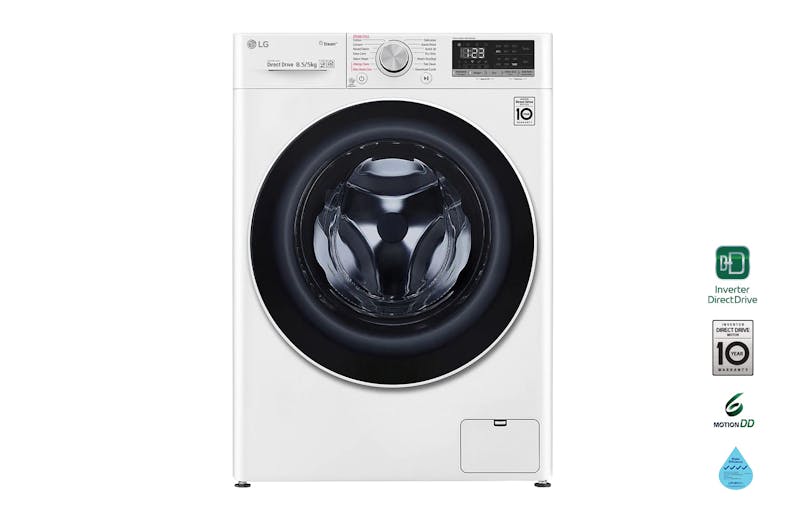 LG AI Direct Drive FV1285H4W 8.5kg5kg Front Load Washer Dryer - Blue White - Front