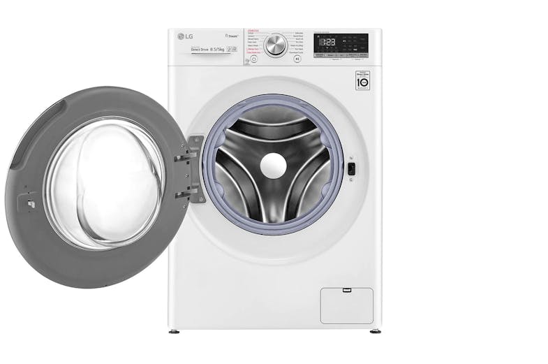 LG AI Direct Drive FV1285H4W 8.5kg5kg Front Load Washer Dryer - Blue White - Front View