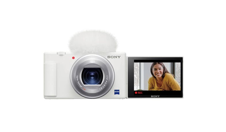 Sony ZV-1 Digital Camera - White - flipped