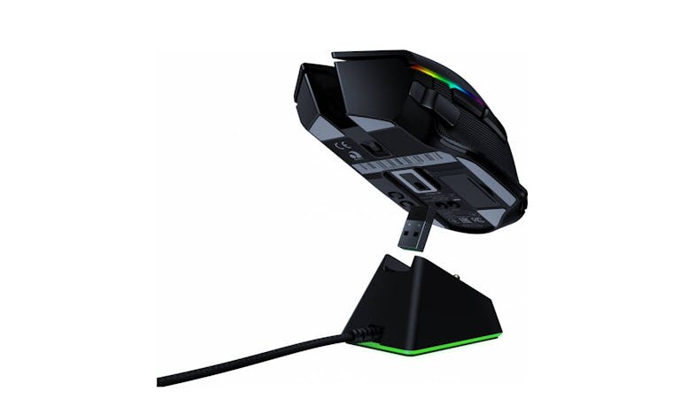 Razer Basilisk Ultimate Ergonomic Wireless Gaming Mouse with Charging Dock - bottom