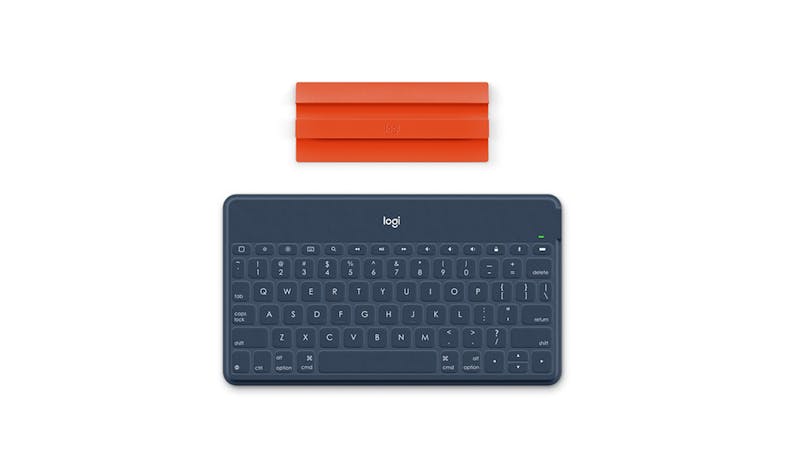 Logitech 920-010040 Keys To Go Ultra Slim Keyboard with iPhone Stand - Blue (Top View)