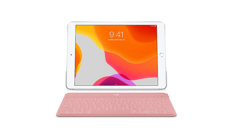 Logitech (920-010039)  Keys To Go Ultra Slim Keyboard with iPhone Stand - Pink (Front View)