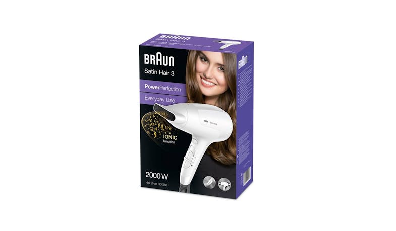 Braun HD380 Satin Hair 3 Hair Dryer (Packaged View)