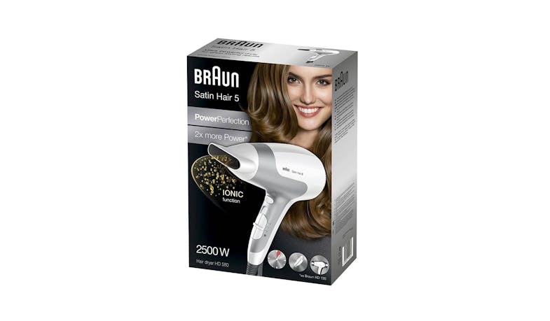 Braun HD580 Satin Hair 5 PowerPerfection Hair Dryer (Packaged View)