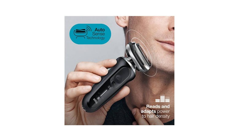 Braun Series 7 Wet & Dry Shaver with Travel Case - Black -(Shave View)