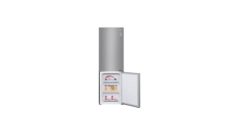 LG GB-B3449PZ (Nett 341L) Bottom Freezer Refrigerator - Platinum Silver (Opened View)