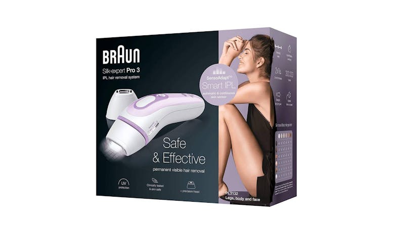 Braun Silk-expert Pro 3 PL3132 IPL Hair Remover - White/Lilac (Packaged)