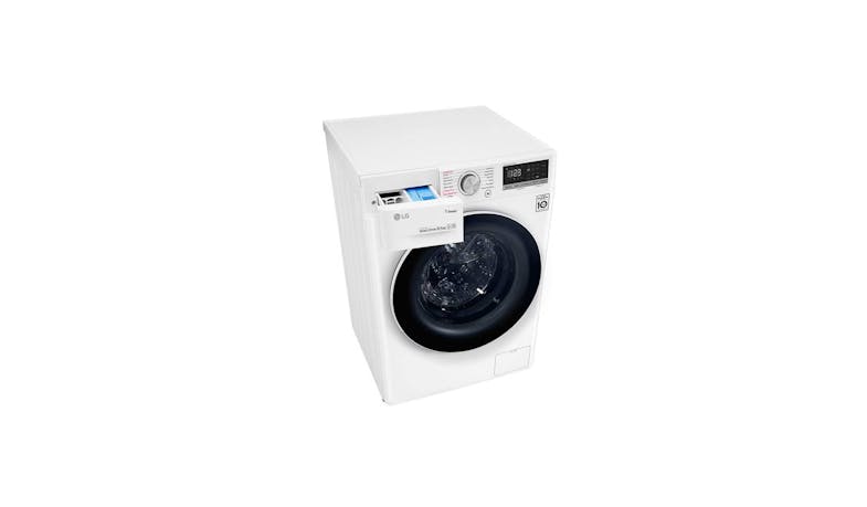LG FV1285S4W 8.5kg Slim AI Direct Drive Front Load Washer (Side View)