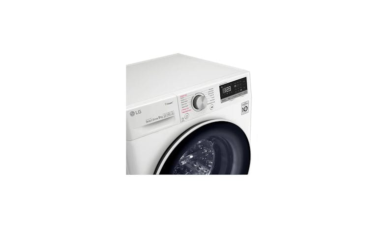 LG AI Direct Drive FV1409S4W 9kg Front Load Washing Machine (Half View)