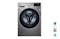 LG AI Direct Drive™ F2515RTGV 15kg/8kg Front Load Washer Dryer Combo - Stone Silver  (Front View)