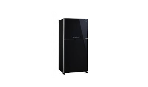 Sharp 512L Top Refrigerator - Black (Front View)