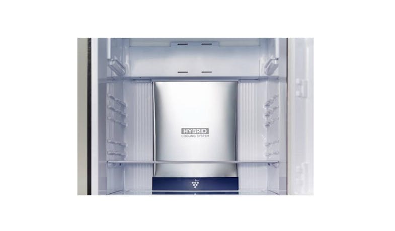 Sharp 600L Top Refrigerator - Black SJ-PG60P2 (Inner view)